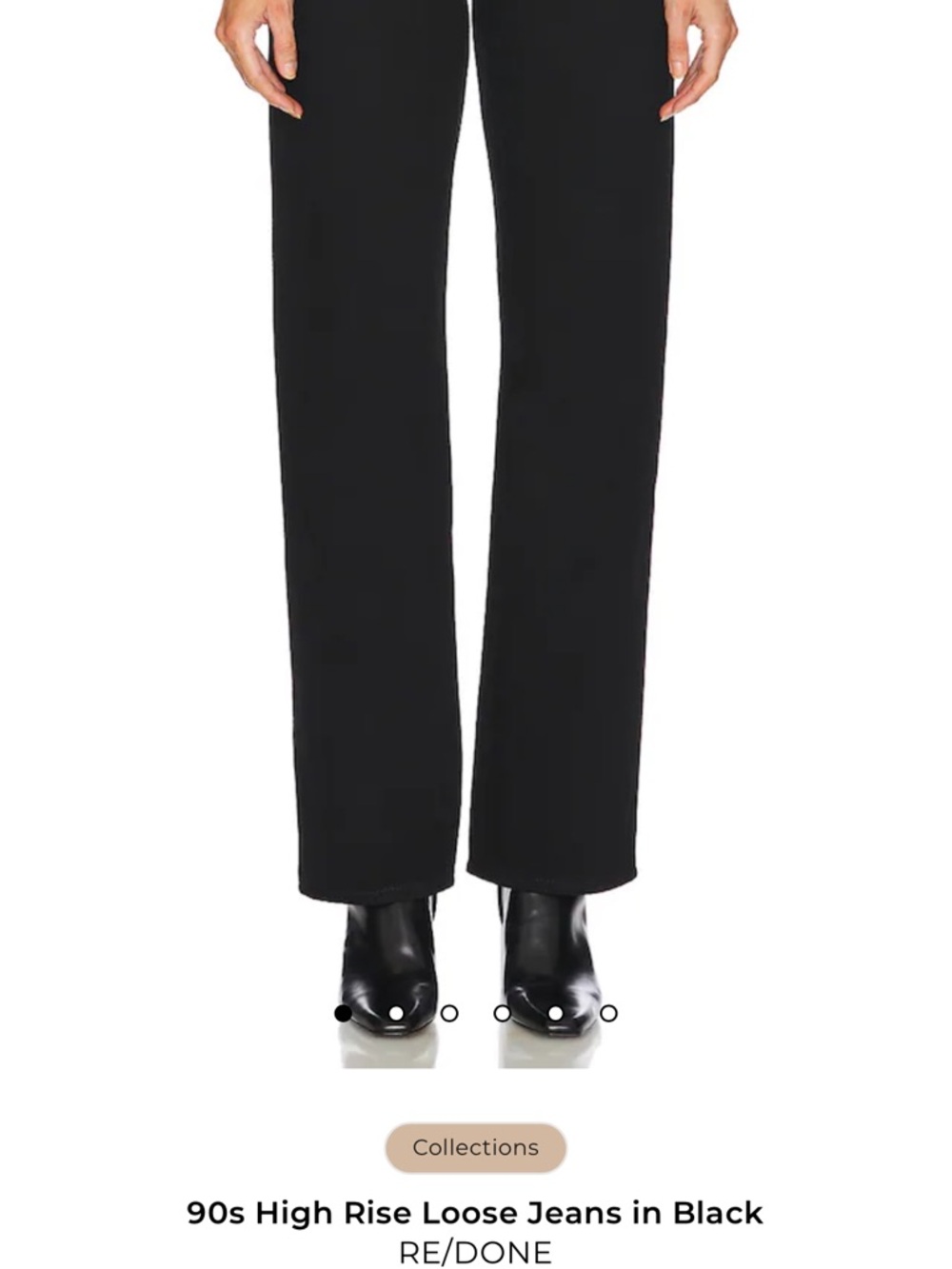Re/Done 90’a Black High-Rise Loose Jeans size 32